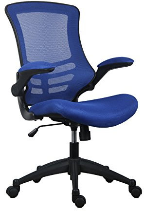 Office Hippo Mesh Operator Office Chair, Height & Tilt Adjustable Ergonomic Chair with Tension Control, Flip Up Arms, Computer Chair for Daily Use, Up to 115kg Weight, 5 Year Component Wty - Blue