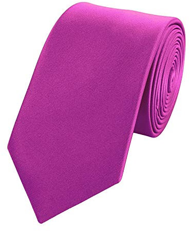 Fabio Farini - einfarbige elegante Unicolor Krawatten für Herren - 6cm/8cm zur Auswahl Lila Litschi Klassisch (8cm)