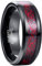 NUNCAD Unisex Ring Paare Wolfram mit Keltischen Drachen + Kohlefasern Rot für Hochzeit Valentinstag Trauung Party Größe 63.4 (20.2)