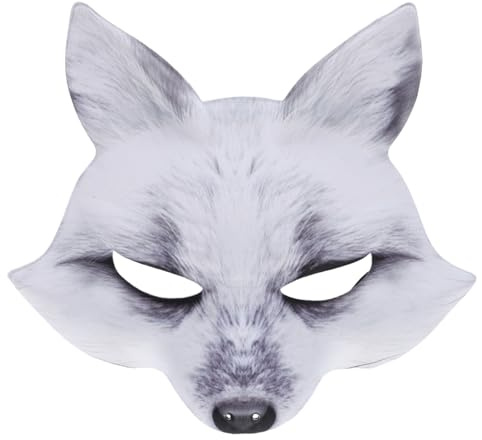 Holibanna Fuchs Halbgesichtsmaske Eva Tiermaske Für Halloween Karneval Maskerade Kostümzubehör 2 Stück Leicht Und Bequem