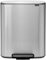 Brabantia Bo Cubo de pedal de cocina grande, 60 litros, color acero mate antihuellas