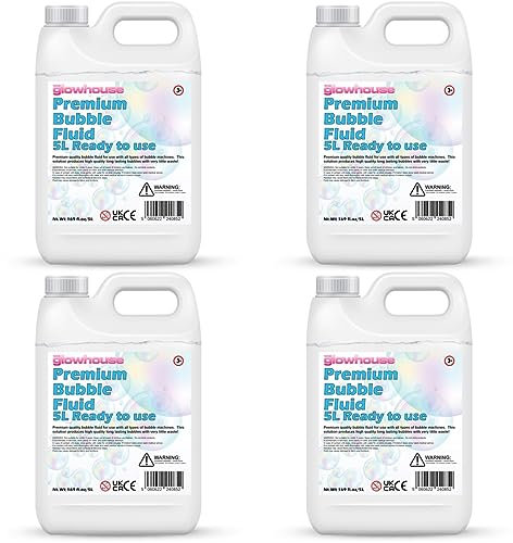 The Glowhouse Premium Qualität 5 Liter Bubble Fluid Kids Bubble Solution Bubble Machine (20 Liter)