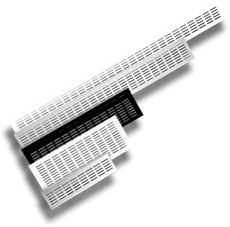 Stegblech Schlitzlochung Breite 80 mm, Länge 600 mm, Farbe Aluminum
