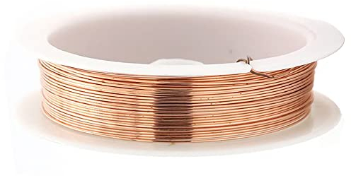 tooloflife Rollo de alambre de cobre desnudo resistente al deslustre para manualidades, fabricación de joyas, 0,7 mm, cobre rojo