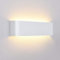Lightess 16W Wandlampe Innen LED Wandleuchte Weiß Lampe Wand Flur up and Down Leuchten Flach Bettleuchte Weiss IP44 Aluminium Treppenhuas Beleuchtung für Wohnzimmer Schlafzimmer Flur usw, Warmweiss
