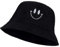 Chapeau de Seau Femme Coton Casquettes de Pêche Hommes Bonnet de Soleil Aux Bords Arrondis Respirant pour Randonnée L'extérieur La Pêche 58cm Noir