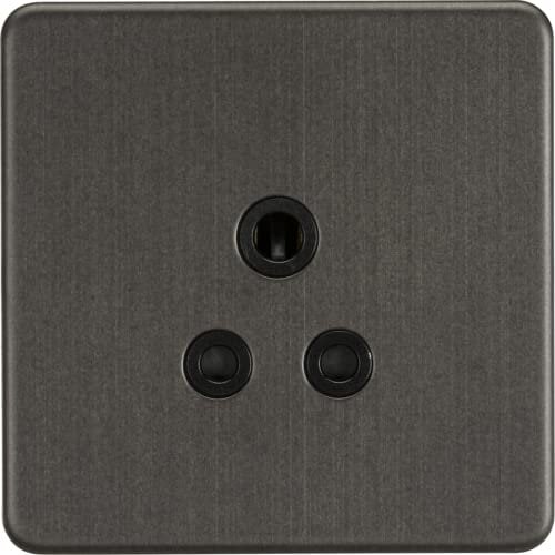 Knightsbridge Screwless 5A Unswitched Socket - Smoked Bronze