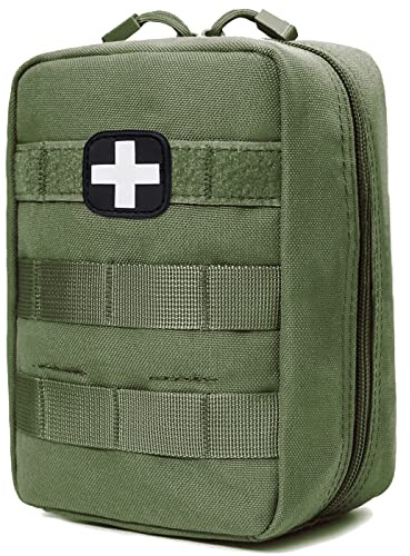 Erste-Hilfe-Set EMT Medizinische IFAK Tasche, Molle Tactical Med Notfall-Trauma-Tasche für Camping, Zuhause, Auto, Wandern, Jagd (Olivgrün Drab)