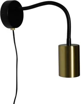 Nordlux Explore Indoor Wall Light White Metal GU10 Adjustable Head - Bedroom, Bedside, Living Room Plug in or Mains Powered, IP20 (Brass)