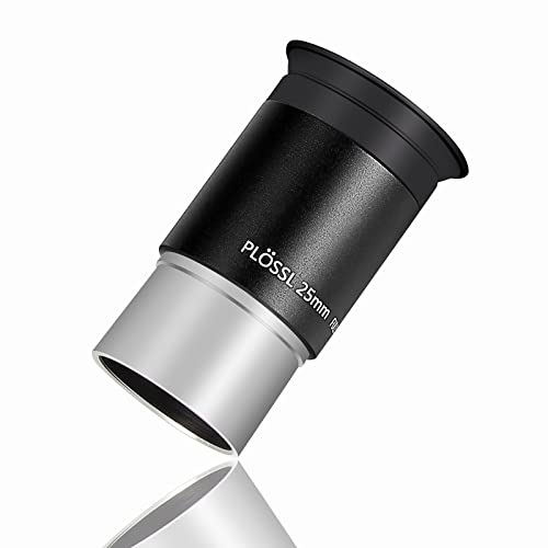 SOLOMARK Teleskop 1,25 Zoll Super-Plossl-Okular 25 mm 4-Element-Plossl-Design mit Gewinde für Standard-1,25-Zoll-Astronomiefilter