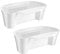 Homeshopa Kitchen Caddy, 2 Pack Hanging Waste Bin Kitchen Over Cabinet Drawer Door Basket, Small Garbage Bin Holder Container for Food Scraps Veg Peelings, Organiser Basket Rubbish Bin - White