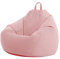 Highdi Cord Sitzsack für Erwachsene Indoor Outdoor Sitzkissen Waschbarer Weicher Flauschiger Sofabettbezug Ohne Füllung Gartenkissen Bodenkissen für Wohnzimmer (100x120cm,Rosa)