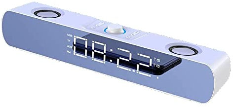 Barre de son TV, système audio Home Cinéma avec affichage de l'horloge LED, Surround stéréo mural, double rappel de réveil, réglage du volume indépendant, pour TV/téléphones/home cinéma