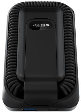 Vonmählen – allroundo® pro schwarz Magsafe Powerbank 10.000 mAh & 4-in-1 Ladekabel mit induktivem Laden – All-in-One Wireless Powerbank mit 4 Anschlüssen – Für Handy & andere Mobile Geräte