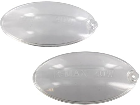 Paxanpax PCK662 Diffusor-Abdeckung für Dunstabzugshaube, oval, passend für Electrolux, Indesit-Whirlpool, Smeg, 100 mm x 52 mm, 2 Stück