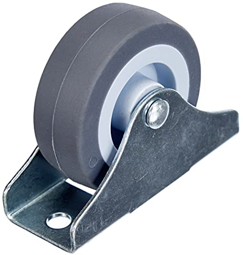 Dörner + Helmer Parkett-Bockrolle (50 x 19 mm, TPE-Rad) grau, 791340 (Packung mit 2)