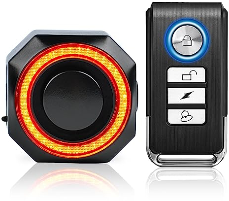 NineLeaf Fahrradalarm, Motorrad-Alarm für Auto Anti-Diebstahl-Alarm Fahrrad,Fahrradalarm mit Fernbedienung, Alarmschloss Fahrrad mit automatischem ON/OFF Bremsalarm, Fahrradalarm IP54Wasserdicht 110dB