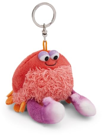 NICI Schlüsselanhänger Krabbe Seabelle 8cm rot - Nachhaltiger Begleiter Kuscheltieranhänger mit Schlüsselring für Schlüsselband, Schlüsselbund & Schlüsselhalter