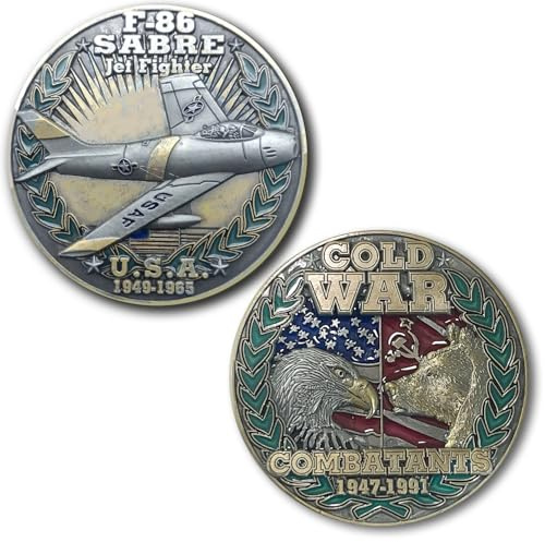 F-86 Sabre North American USA vs USSR Cold War Combatants Challenge Coin