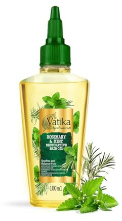 Vatika Afro Naturals Rosemary & Mint Restorative Hair Oil - 100 ml | Balances, Soothes, & Nurtures Hair With Natural Blend