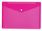 HERMA 20075 Dokumententasche A4 Transparent Pink Rosa, 5 Stück, kleine Sichttaschen Umschlag mit Druckknopf, Briefumschlag aus Plastik für Schule, Uni, Büro, Reise