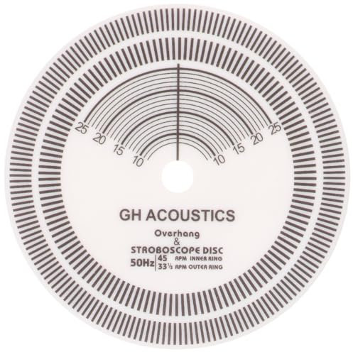 HEMOTON Fournitures pour Disques Vinyles Outil Détalonnage Détection De Vitesse pour Disque Vinyle Disque De Platines Testeur De Rapporteur Compteur De Vitesse Blanche Acrylique Réglage