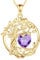 FANCIME Tree of Life Collier arbre de vie en argent sterling plaqué or jaune avec pendentif en pierre de naissance, bijou d'anniversaire, cadeau de Noël pour femme, maman, améthyste