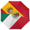 Paraguas de viaje automático y manual de la bandera de España y México, paraguas plegable para sol y lluvia, 3 paraguas plegables para mujeres y hombres, impresión divertida, Estilo:, Manual
