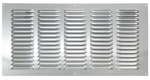 Griglia di ventilazione zincata con zanzariera (50 x 25 cm)