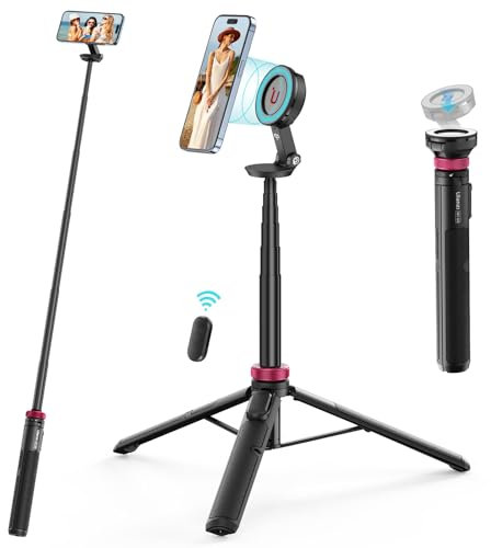 Ulanzi MT-84 Palo Selfie Magnético 153cm, Trípode con Bluetooth Control para iPhone Serie 16/15/14/13/12, Soporte para Trípode para Teléfono Extensible, Soporte Portátil para Selfie/Foto/Vlog