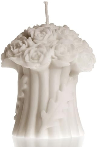 Candela estetica bouquet, candela decorativa in cera di soia a forma di fiore di rosa fatta a mano, decorazione per candele nuziali, decorazione moderna per la casa.