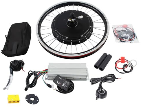 Kit de bicicleta eléctrica de 20 pulgadas, 48 V, 30 A, kit de conversión de bicicleta eléctrica, 1000 W, motor de conversión, motor de cubo, indicador del motor frontal, rueda eléctrica para
