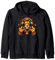 Löwe mit Krone und Kopfhörern Gold Ketten Regal Lion Kapuzenjacke