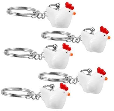 LALADEFIEE 5 Stück Küken Schlüsselanhänger Huhn Taschenanhänger Niedliches Hühner-Schlüsselanhänger Set Für Damen Taschen Dekor
