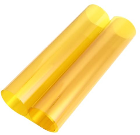 DOITOOL Gélatine Photo Légère en Pet Jaune pour Éclairage de Cinéma, Film Léger de Correction des Couleurs Bordure Lisse Adaptée aux Projecteurs de 66mm