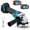 18V Cordless Angle Grinder with, 125MM Electric Angle Grinder for Cutting, Grinding, Polishing and Rust Removal (2 * 5500mAh Battery)