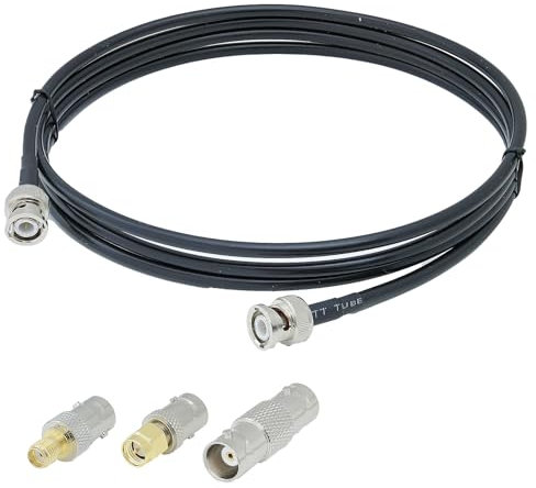 ACONRFTOL BNC SDI Koaxialkabel Set BNC Stecker auf Stecker Koaxialkabel RG58 2M+ 3PCS RF Koax Adapter für HD-SDI CCTV DVR Kamera