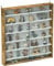 HOMCOM 7-Tier Wall Mounted Display Cabinet, Display Case with 6 Adjustable Shelves, Glass Doors for Home Office Ornaments 83x80cm, Rustic Brown