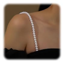 FloralGrace Bretelle per reggiseno con perle, spallacci regolabili, antiscivolo ed elegante, perfetto per abiti e top, ideale per matrimoni ed eventi, multicolore, L