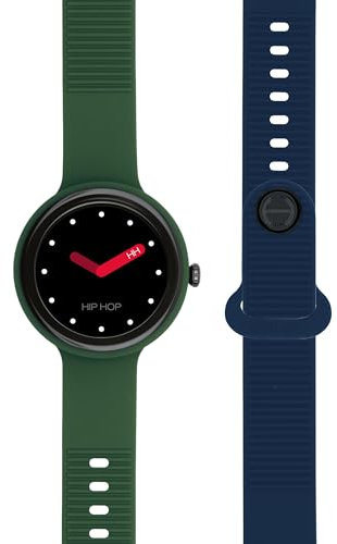 HIP HOP, Smartwatch Hero.NEXT, Smartwatch Uomo con 2 Cinturini Intercambiabili in Silicone, Orologio Smart con Display 1,09, Bluetooth 5.0, Funzioni Salute e Sport, Compatibile con iOS e Android