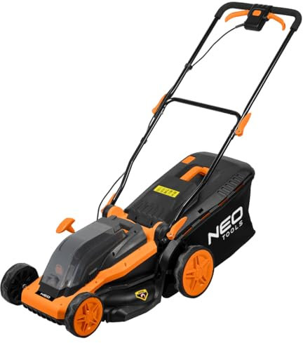 NEO TOOLS 36V Akku Rasenmäher - 380mm Schnittbreite, 45L Fangkorb, Bürstenloser Motor, Einstellbare Schnitthöhe, Leichte Konstruktion, Ohne Akku, Ideal für Mittelgroße Gärten