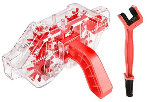 Nettoyer de chaîne de motos, kit de nettoyage de moto, kit de maintenance de vélo portable, fournitures d'entretien de la chaîne, accessoires ergonomiques sans glissement et accessoires de moto pour