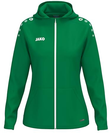 JAKO One Kapuzenjacke – Atmungsaktive Sportjacke für Damen aus 100% Polyester, mit weichem Micro-Fleece, ideal für Sport und Freizeit