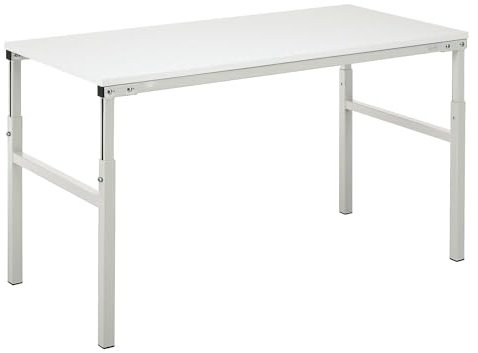 TRESTON Arbeitstisch, Stahlgestell mit laminierter Tischplatte, Light Grau, 150 x 70 x 65 cm, TP-715, b x t 1500 x 700 mm
