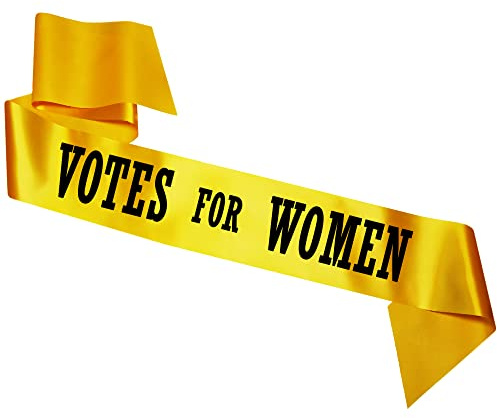 My Pretty Little Gifts Votes for Women Sash | Fancy Dress Costume Suffragette | Emmeline Pankhurst - Adults Kids Child Size - YELLOW