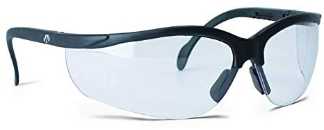 Walker's Sport High-Grade Polycarbonate Lenses Half Frame Soft Rubber Nose Piece Adjustable Safety Shooting Glasses, Clear