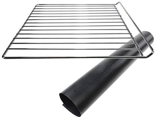 New First4Spares Chrome Oven Wire Shelf for Cata/Cooke & Lewis/Universal Cookers (33 x 42cm) & Non-Stick Washable Oven Liner