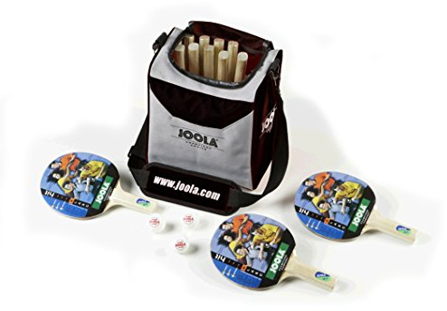 JOOLA Tischtennis-Set Bag Bestehend aus 14 Tischtennisschlägern 30 Tischtennisbällen 1 Aufbewahrungstasche-Ideal Für Familien und Freizeitsport, Mehrfarbig, One Size
