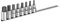 Expert Stanley E032904 1/2 pouce Hex Bit Douille (8 pièces)