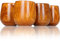 Holzbecher décoration-mug (dekorationsbecher), avec gobelet en bois écologique design holztassen, 150 ml sobre, couleur : marron foncé-ganzoo, Bois, Holz, dunkel, Lot de 4